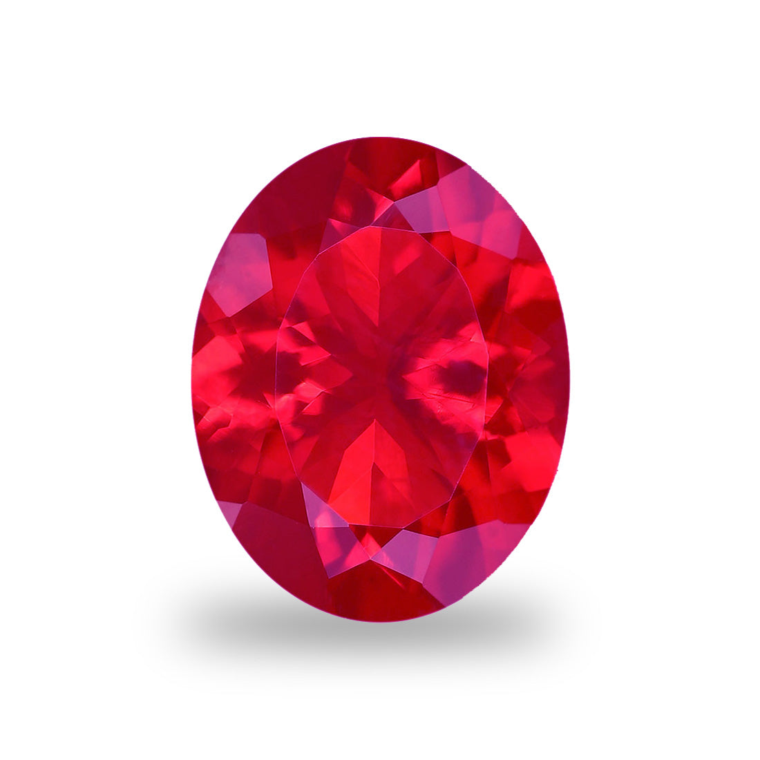 Oval Synthetic Ruby Gemstone