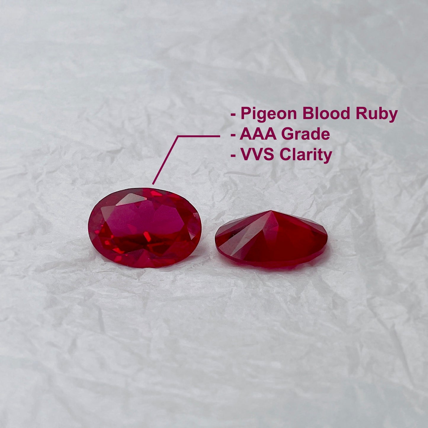 Oval Synthetic Ruby Gemstone