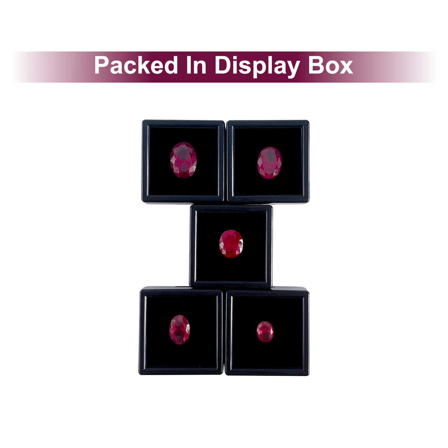 Oval Synthetic Ruby Gemstone